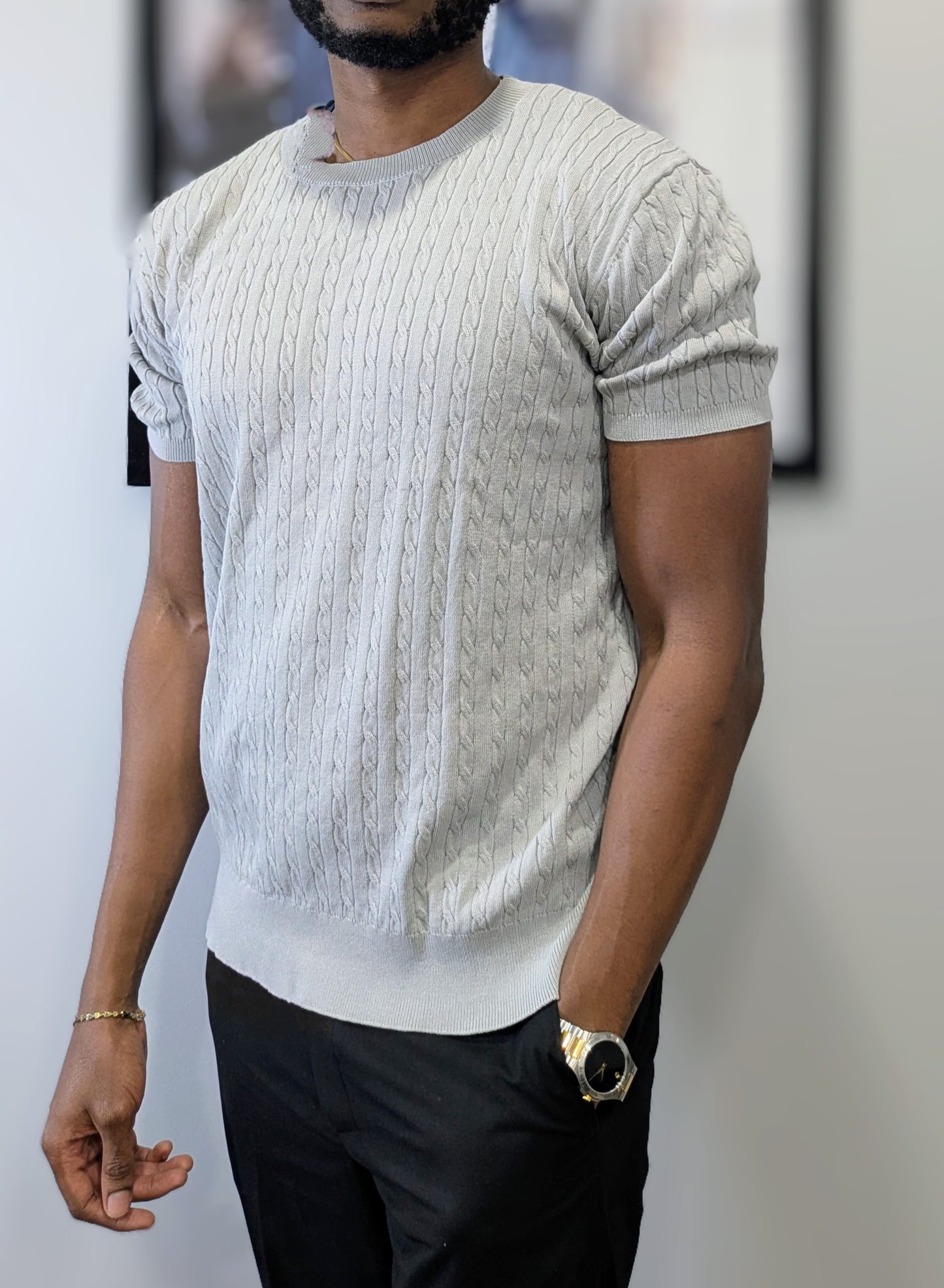 slim fit knit t-shirt